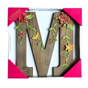 Catherine Malandrino 14" Wood Metal Initial M
